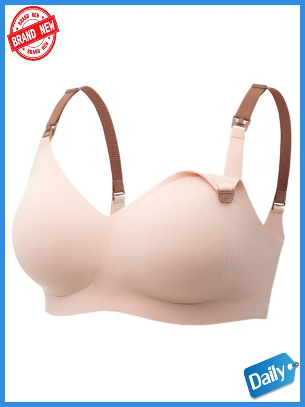Wireless Nursing Bra with Jelly Lift Support, Seamless Maternity Bra